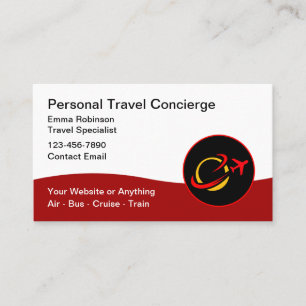 Tarjeta De Visita Concierge de Viajes y Promocional