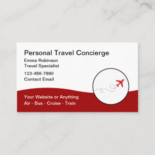 Tarjeta De Visita Concierge de Viajes y Promocional