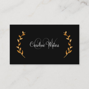Tarjeta De Visita Concierge Personal con Monograma Elegante