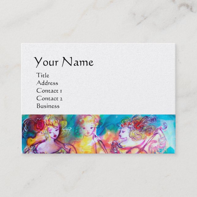 Tarjeta De Visita CONCIERTO DE PRIMAVERA DE TRIO DE ARMONÍA, papel d (Anverso)