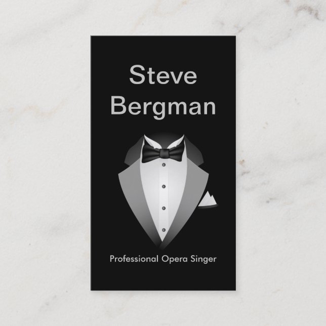 Tarjeta De Visita Concierto teatral profesional de la ópera Suit Man (Anverso)