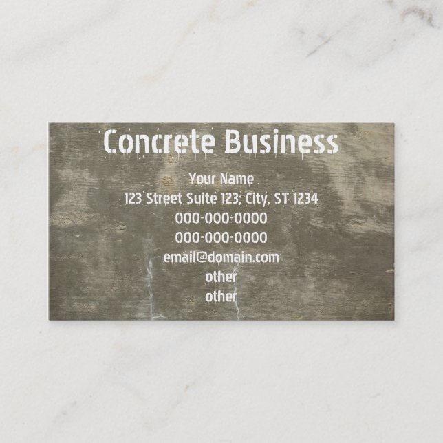 Tarjeta De Visita Concreto (Anverso)