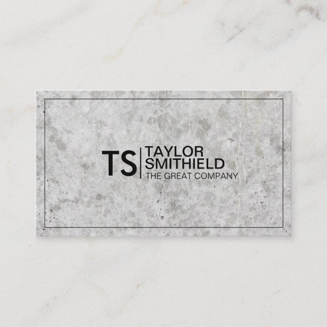 Tarjeta De Visita Concreto de moda profesional moderno (Anverso)