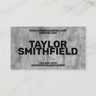 Tarjeta De Visita Concreto negrita Tipo profesional simple