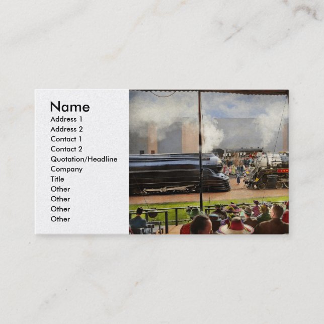 Tarjeta De Visita Concurso ferroviario 1939 (Anverso)