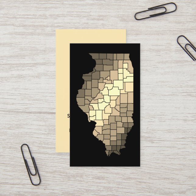 Tarjeta De Visita condados de color illinois (Anverso/Reverso In Situ)