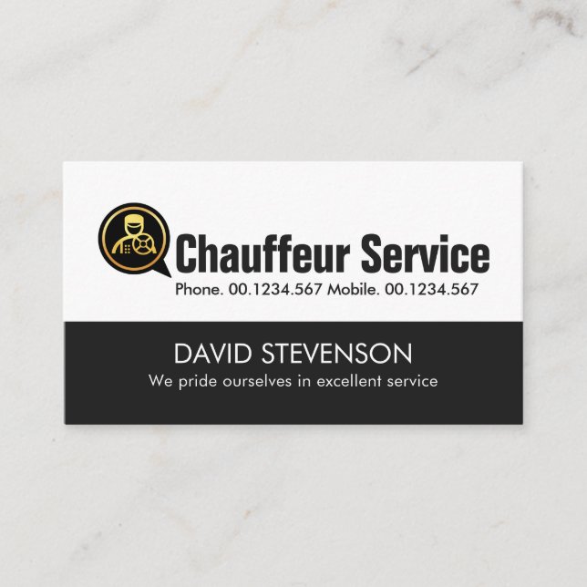 Tarjeta De Visita Conducción de caja de voz de Chauffeur creativo (Anverso)