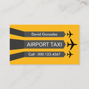 Tarjeta De Visita Conducción de taxi en pista de aeropuerto