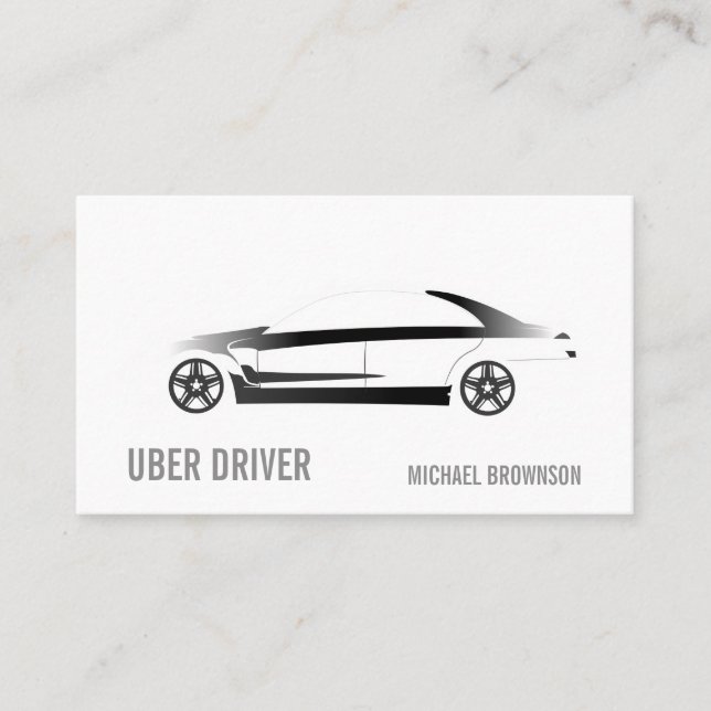 Tarjeta De Visita Conductor Coche Metálico Automático (Anverso)