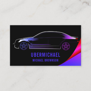 Tarjeta De Visita Conductor Coche Metálico Negro lux auto