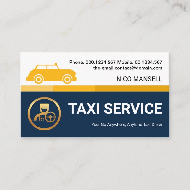 Tarjeta De Visita Conductor de alquiler privado de la línea especial (Anverso)