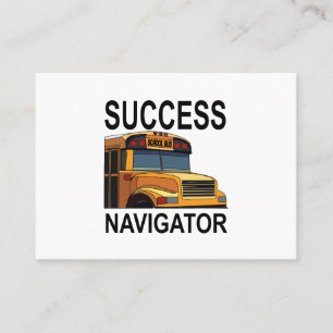 Tarjeta De Visita Conductor de Autobús Escolar Success Navigator