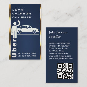 Tarjeta De Visita Conductor de automóvil transporte chófer moderno c