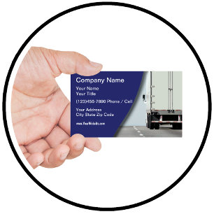 Tarjeta De Visita Conductor de camión de transporte de mercancías