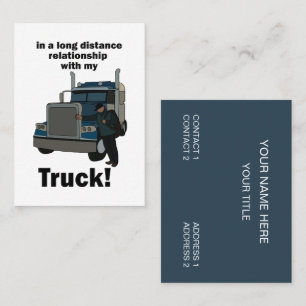 Tarjeta De Visita Conductor de camión en relación con camionero