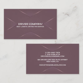 Tarjeta De Visita Conductor de chófer morado elegante