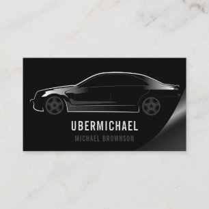 Tarjeta De Visita Conductor de coche negro auto