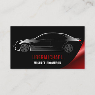 Tarjeta De Visita Conductor de coche negro burdeos Reparación de aut