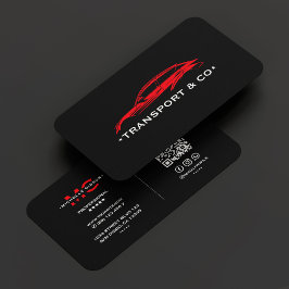 Tarjeta De Visita Conductor de coche rojo Autocuidado Transporte mod