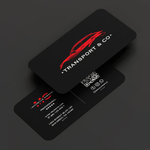 Tarjeta De Visita Conductor de coche rojo Autocuidado Transporte mod