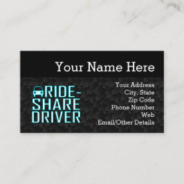 Tarjeta De Visita Conductor de Compartir Viaje Conducción de Compart