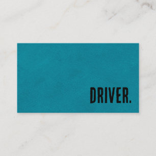 Tarjeta De Visita Conductor de cuero falso Premier Blue