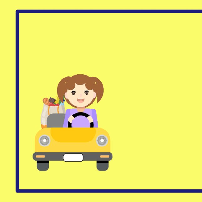 Tarjeta De Visita Conductor de entrega de mujeres Gracias por revisa (Delivery Driver Business card)