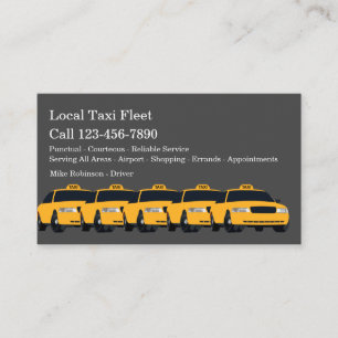 Tarjeta De Visita Conductor de Flota de Taxis Locales