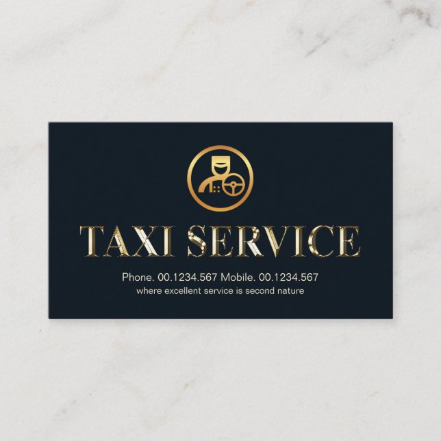 Tarjeta De Visita Conductor de señalización del servicio de Taxi Met (Anverso)