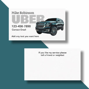 Tarjeta De Visita Conductor de servicio de automóvil de llamada de v