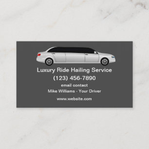Tarjeta De Visita Conductor de servicio de llamadas de Uber de lujo