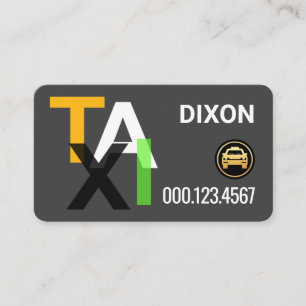 Tarjeta De Visita Conductor de Taxi Colors Cab