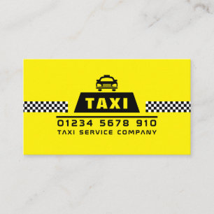 Tarjeta De Visita Conductor de taxi de moda y moderno