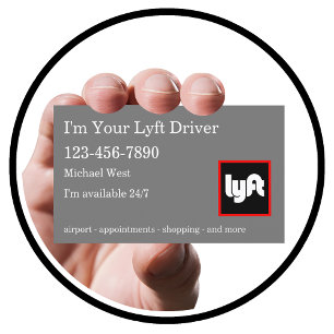 Tarjeta De Visita Conductor de taxi de Rideshare moderno B