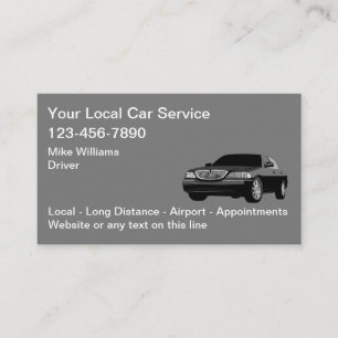 Tarjeta De Visita Conductor de taxi de servicio de automóvil de llam