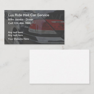 Tarjeta De Visita Conductor de taxi de solicitud de viaje Lux Uber