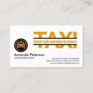 Tarjeta De Visita Conductor de taxi especial para señalización de 