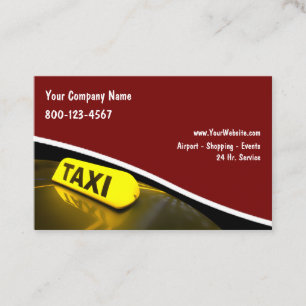 Tarjeta De Visita Conductor de Taxi Europeo
