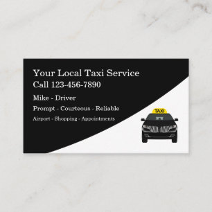 Tarjeta De Visita Conductor de taxi moderno y elegante