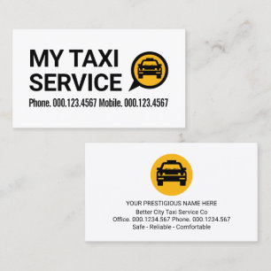 Tarjeta De Visita Conductor de Taxi Retro Simple