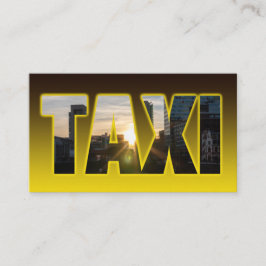 Tarjeta De Visita Conductor de taxi taxista amarillo ciudad perfil