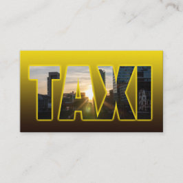 Tarjeta De Visita Conductor de taxi taxista amarillo ciudad perfil