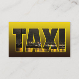 Tarjeta De Visita Conductor de taxi taxista amarillo neón luces de l