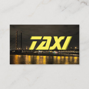 Tarjeta De Visita Conductor de taxi taxista luz de las calles de la