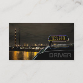 Tarjeta De Visita Conductor de taxi taxista luz de las calles de la