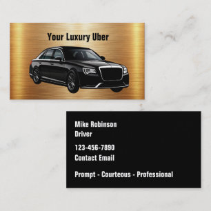 Tarjeta De Visita Conductor de Uber con estilo para reserva de viaje
