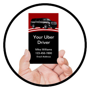 Tarjeta De Visita Conductor de Uber Genial Automotriz Único