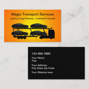 Tarjeta De Visita Conductor de vehículo de transporte automotriz