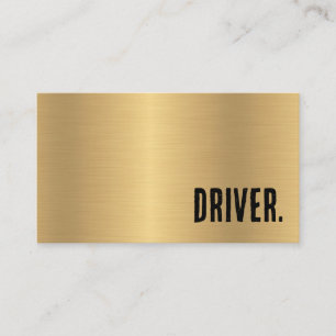 Tarjeta De Visita Conductor metálico de oro falso Premier