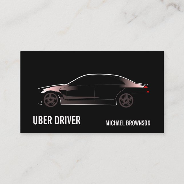 Tarjeta De Visita Conductor móvil de coche de lujo (Anverso)